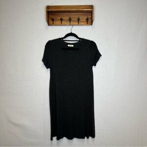 Madewell |‎ Black Short Sleeve T-Shirt Essential Small Jersey stretch Maxi Midi